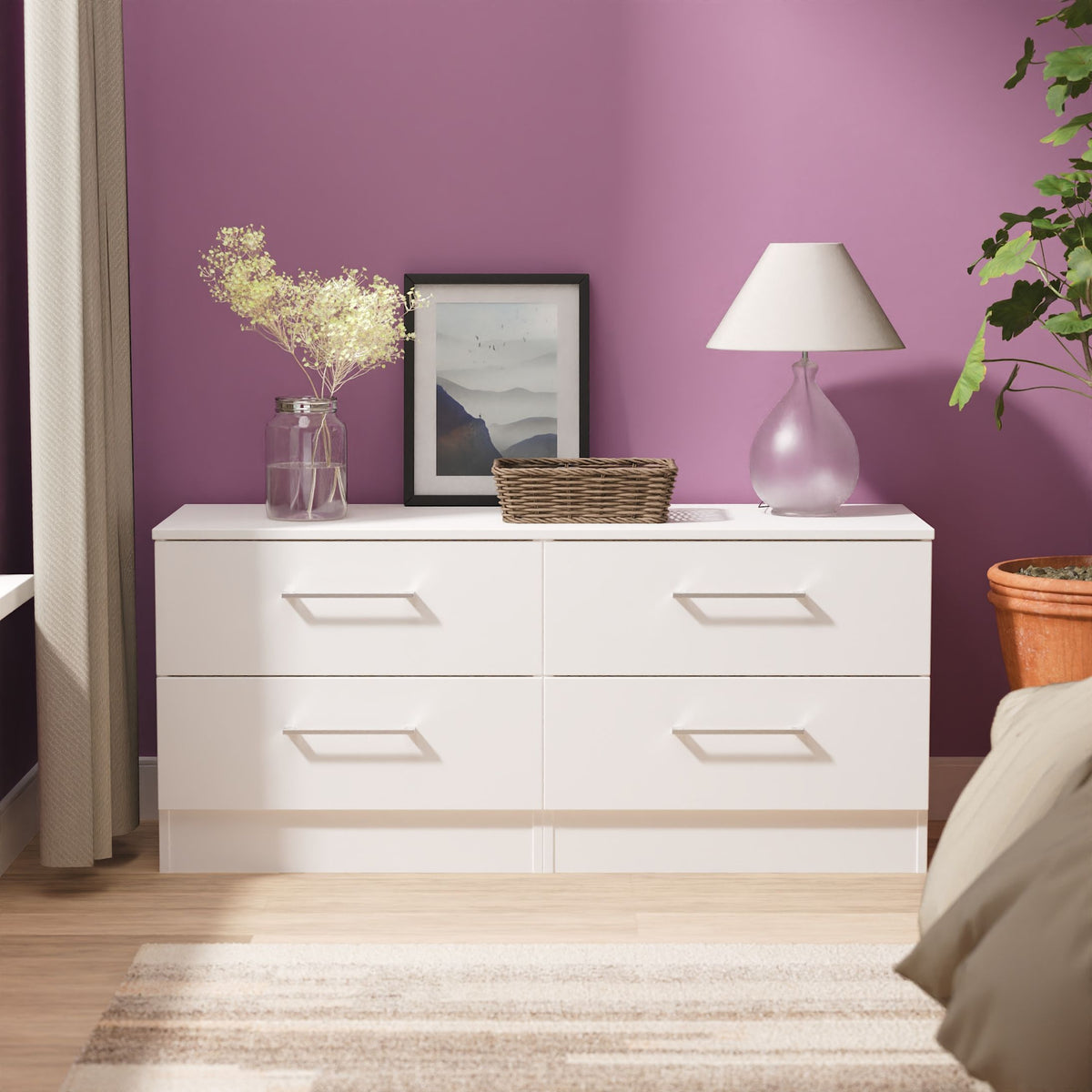 Ellington 4 Drawer Low Storage Unit