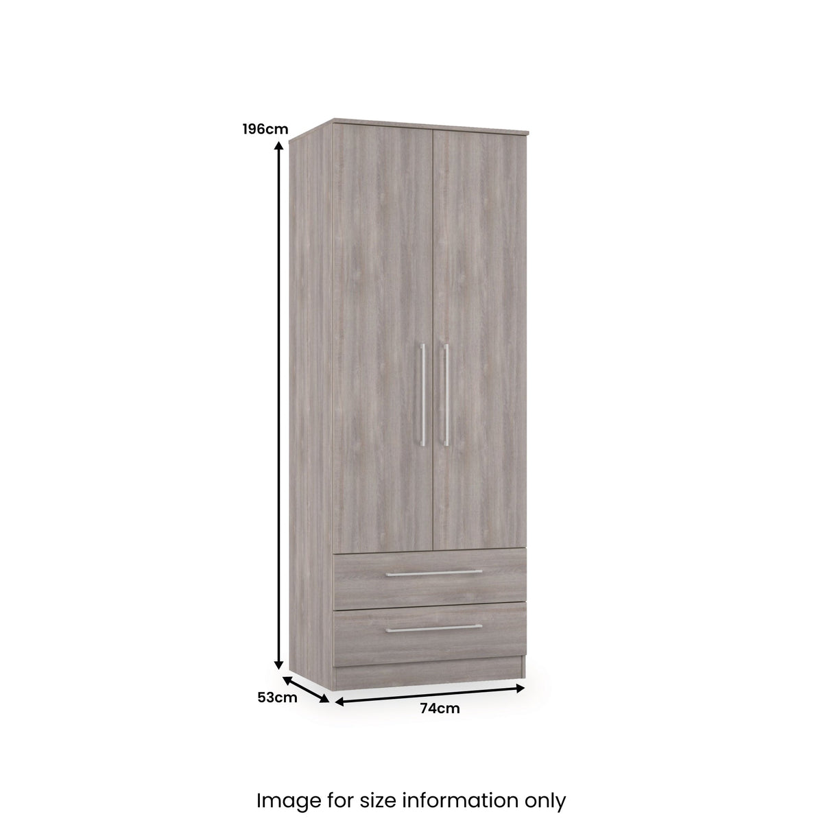 Ellington Double Wardrobe With Drawers