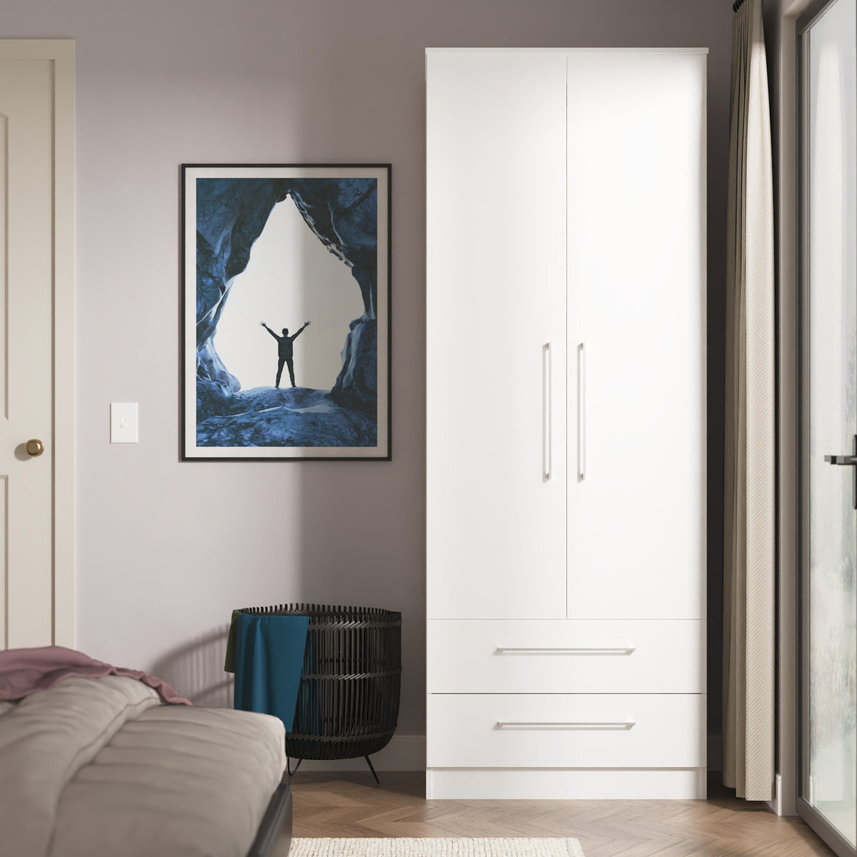 Ellington Double Wardrobe With Drawers