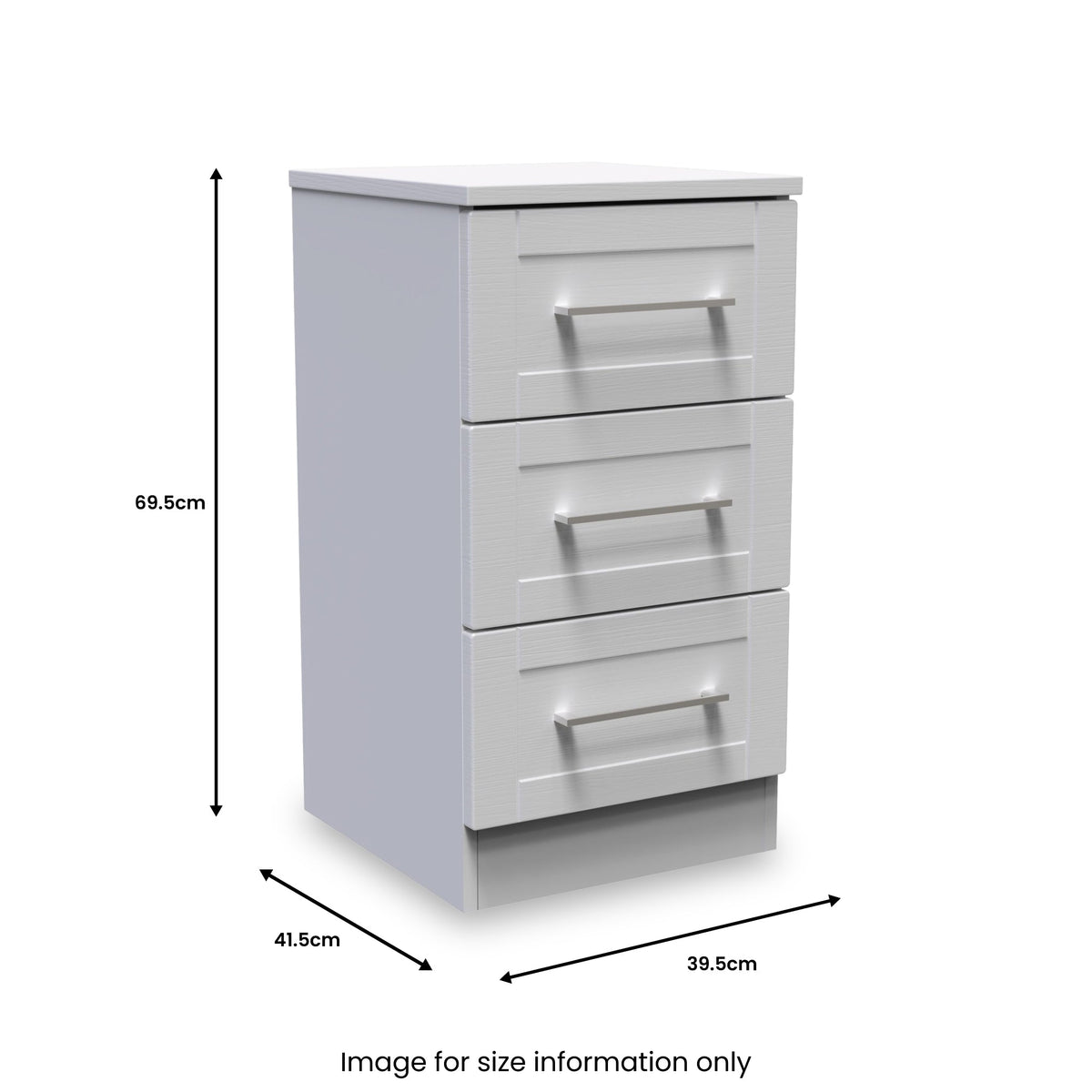 Bellamy 3 Drawer Bedside Table