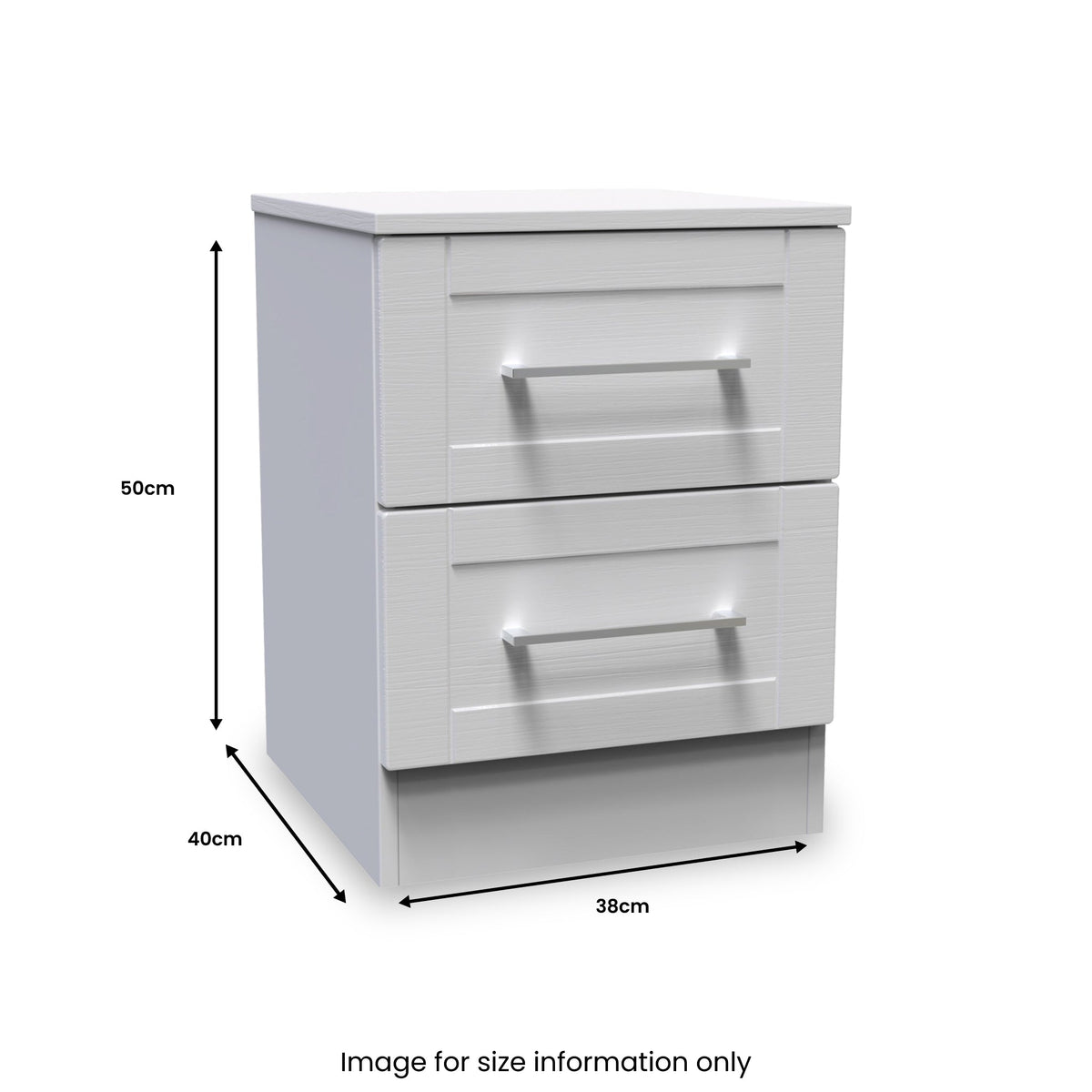 Bellamy 2 Drawer Bedside Table