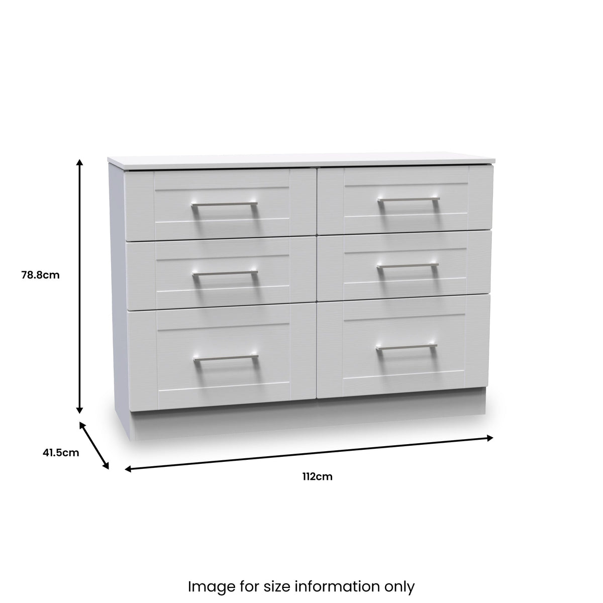 Bellamy 6 Drawer Wide Chest