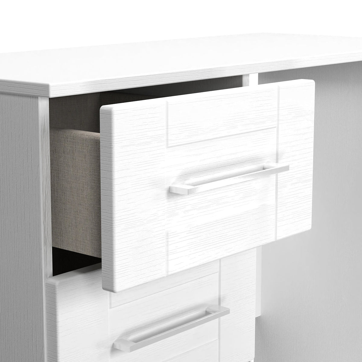 Bellamy White 3 Drawer Dressing Table