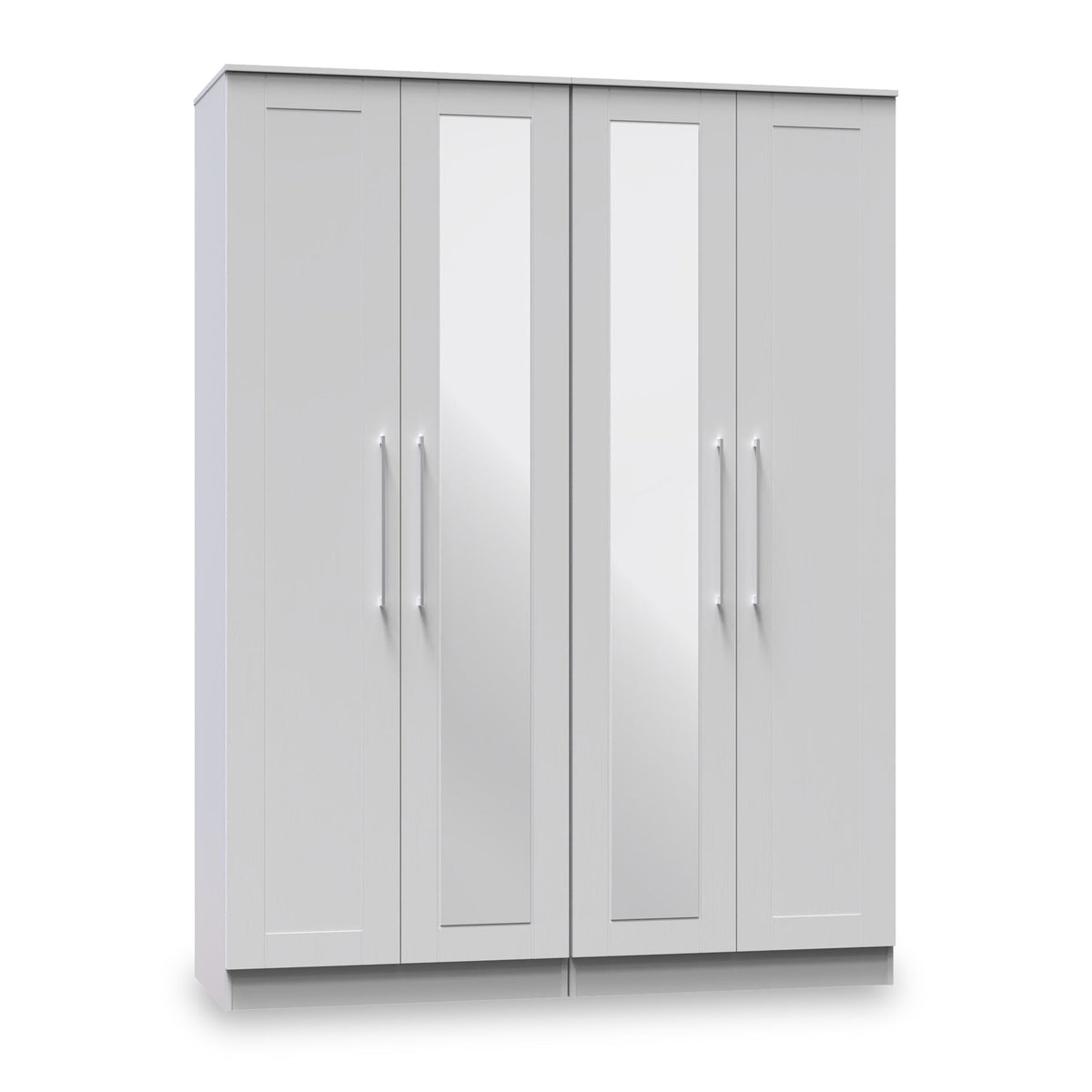 Bellamy Tall 4 Door 2 Central Mirrored Wardrobe