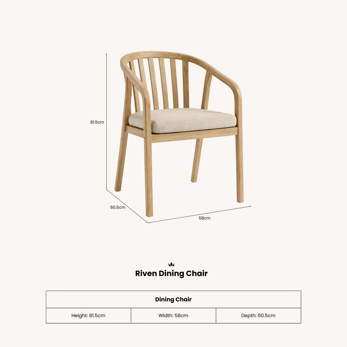 Riven Outdoor Dining Chair Set of 4