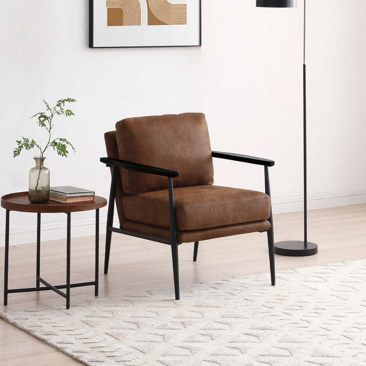 Loxley Faux Leather Accent Chair