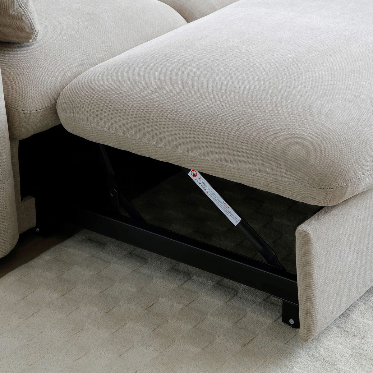 Belvere Curved Corner 3 Seater Sofa Bed