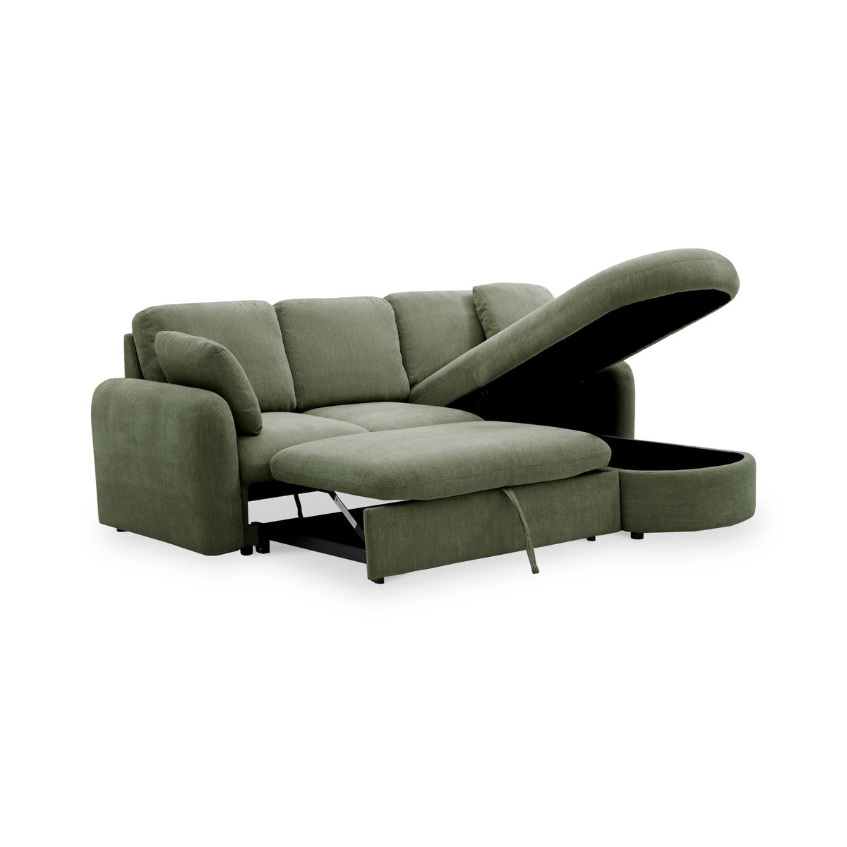 Belvere Curved Corner 3 Seater Sofa Bed