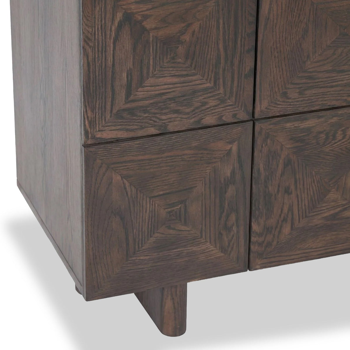 Roka Oak Geometric 2 Door Cabinet