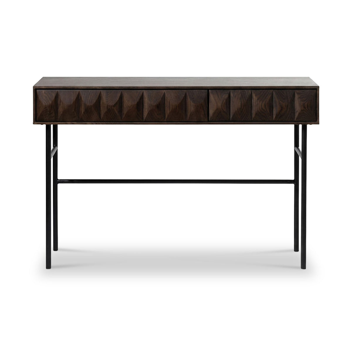 Roka Oak Geometric Console Table