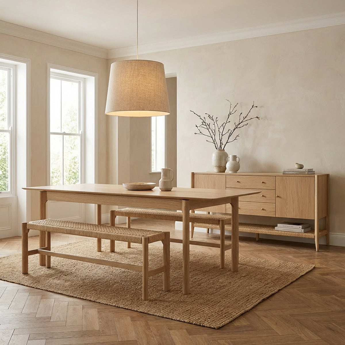 Harborough Oak 150cm Dining Bench