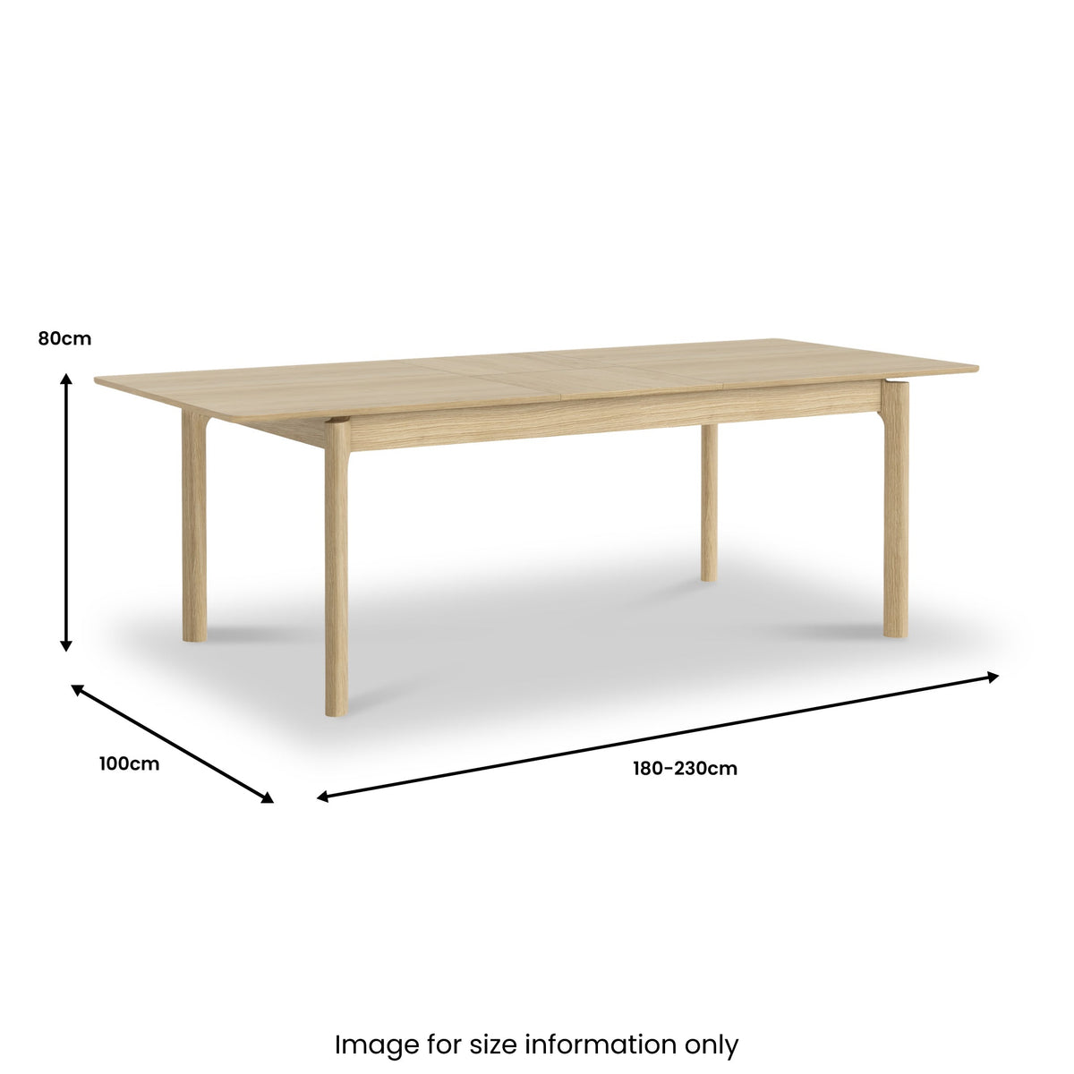 Harborough Oak 180 - 230cm Extendable Dining Table