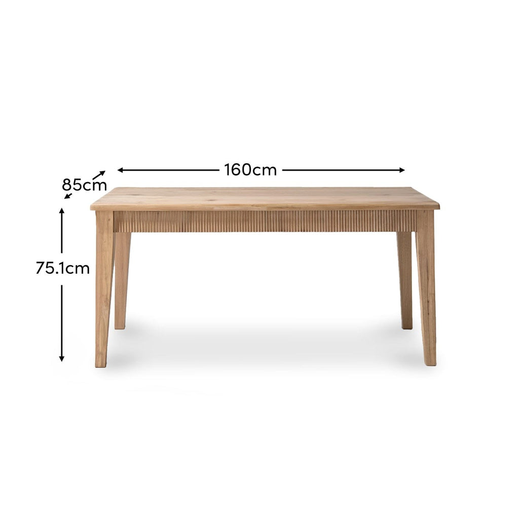 Raleigh Whitewash Rectangular Dining Table