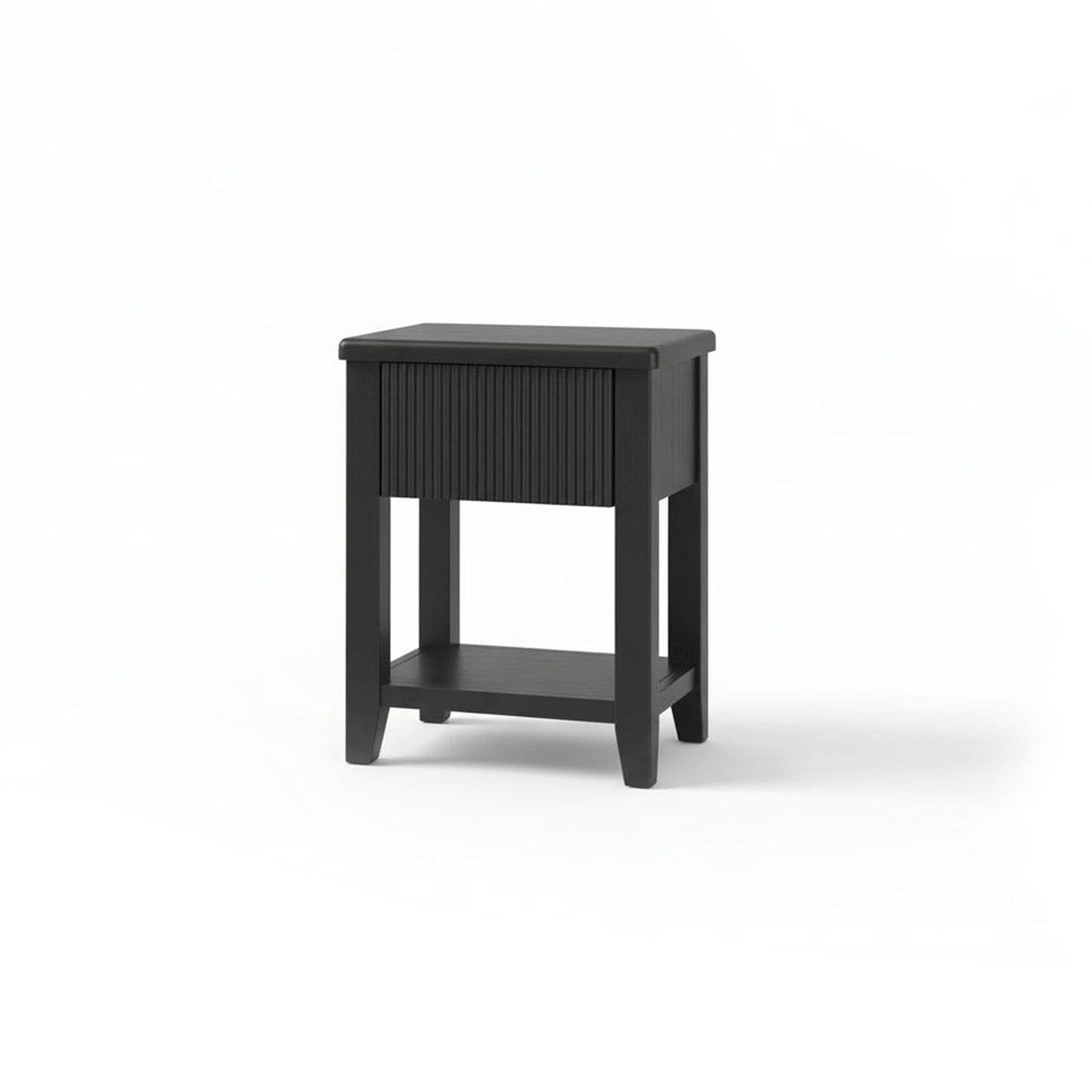 Outlet - Raleigh Black 1 Drawer Bedside Table