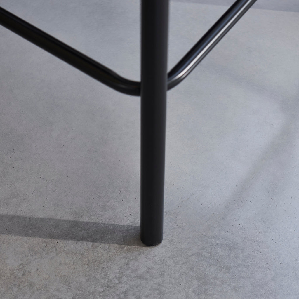 Reagan Almond Brown Faux Leather Bar Stool - Metal Legs