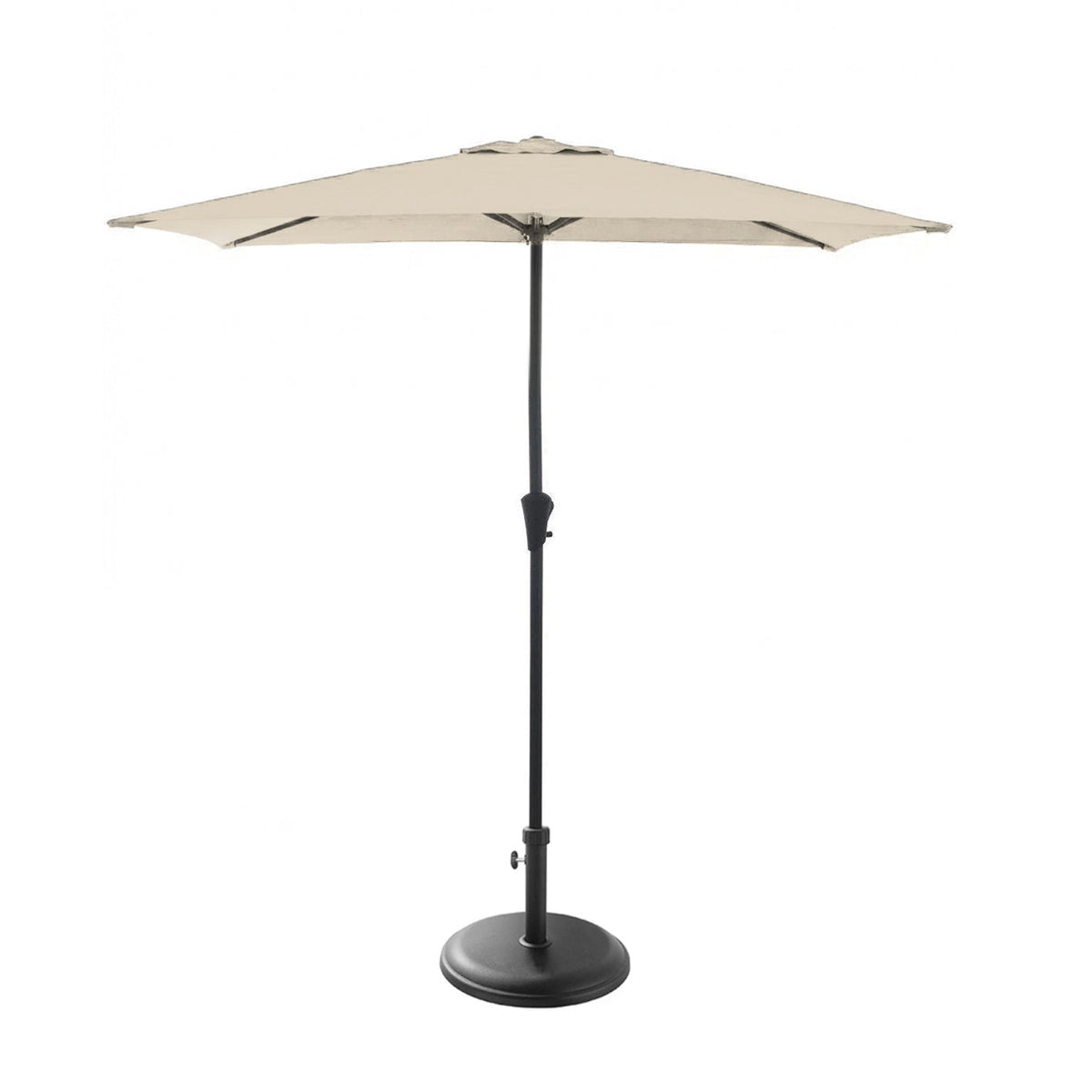 Cream LED Parasol - 2x3m Rectangle with Black Base