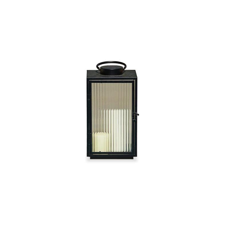 Revesby 40cm Lantern - Black Metal