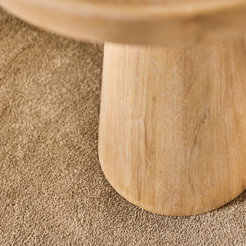 Rhiannon 45cm Round Side Table - Whitewash Oak