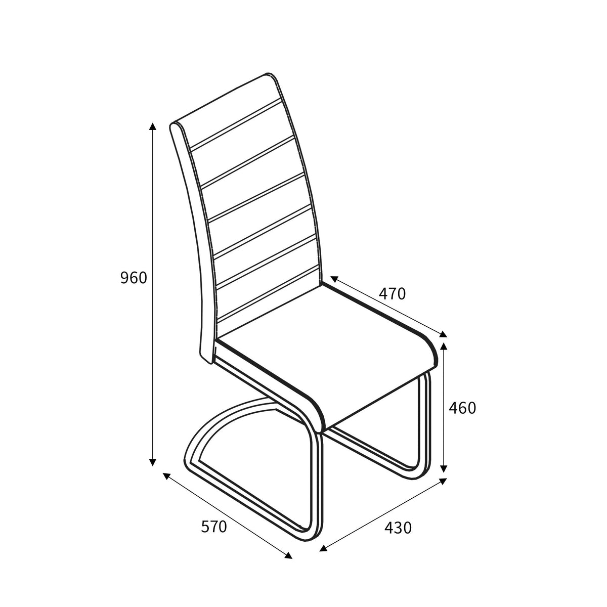 Rhoslyn Faux Leather Dining Chair