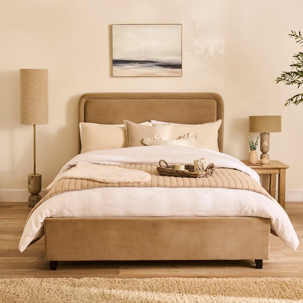 Robyn King Ottoman Bed - Driftwood