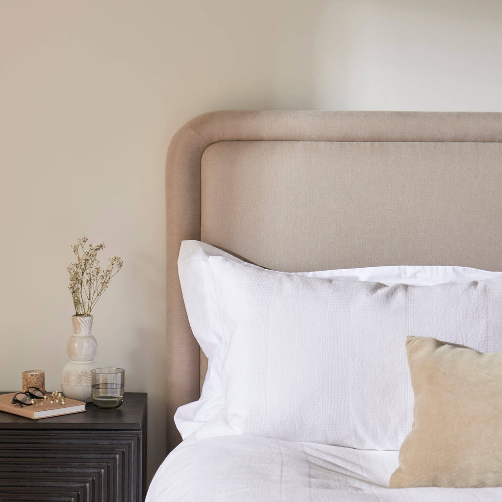 Robyn Double Ottoman Bed - Soft Beige