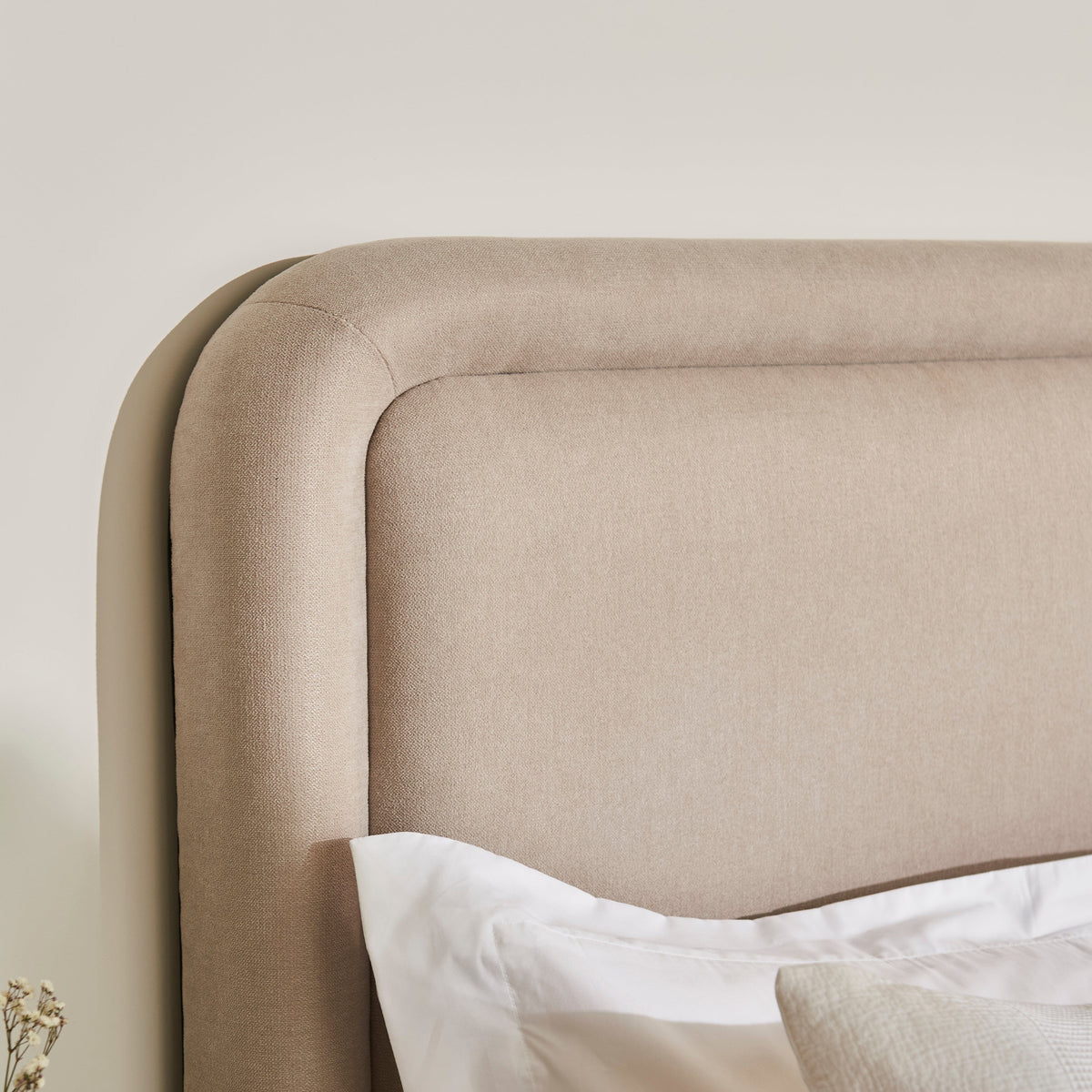 Robyn Double Ottoman Bed - Soft Beige