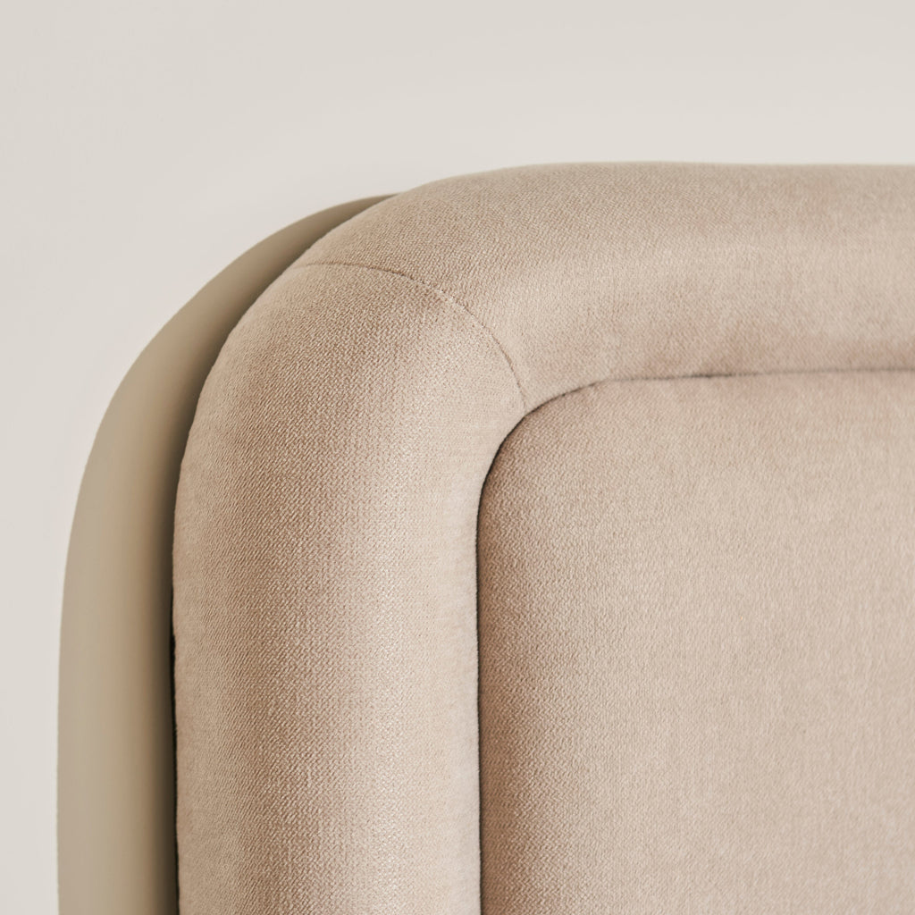 Robyn King Ottoman Bed - Soft Beige