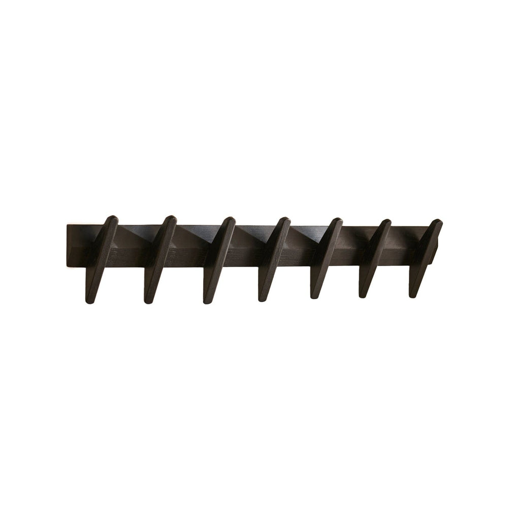 Roe Large Black Oak Coat Rack