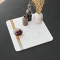 Grazeley 36x36cm  Marble Serving Board - White
