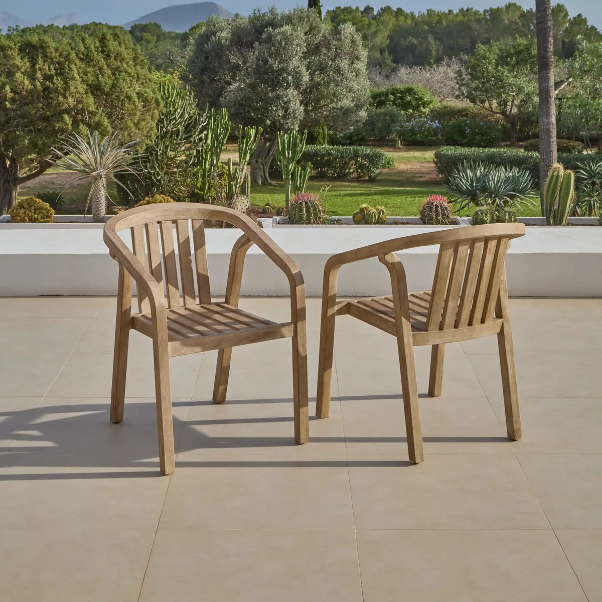 Charlotte 6 Seater Wooden Garden Dining Set with 6 Shiro Chairs