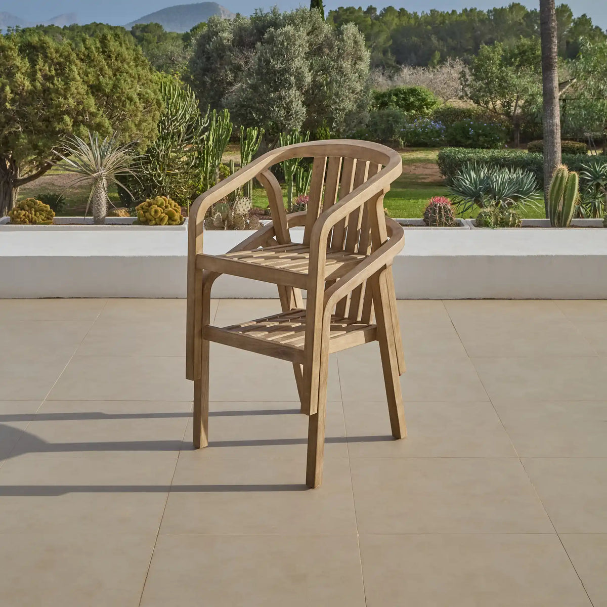 Charlotte 6 Seater Wooden Garden Dining Set with 6 Shiro Chairs