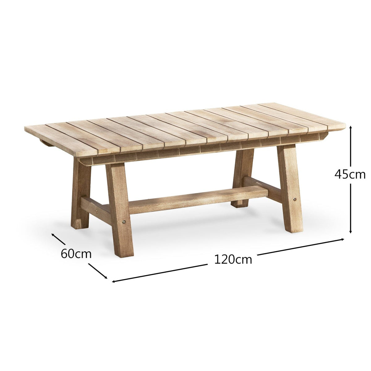 Shiro Wooden Garden Coffee Table - 120cm