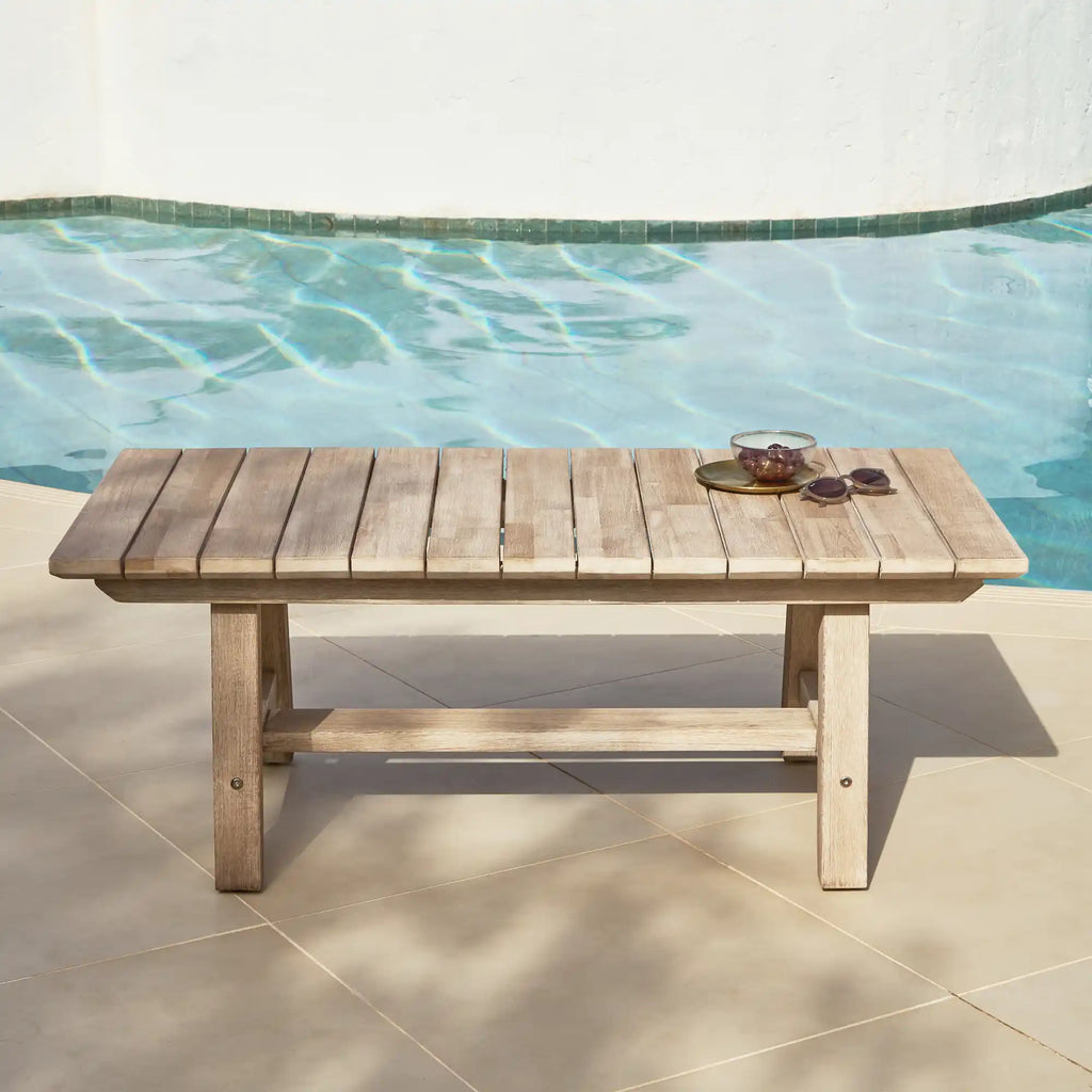 Shiro Wooden Garden Coffee Table - 120cm