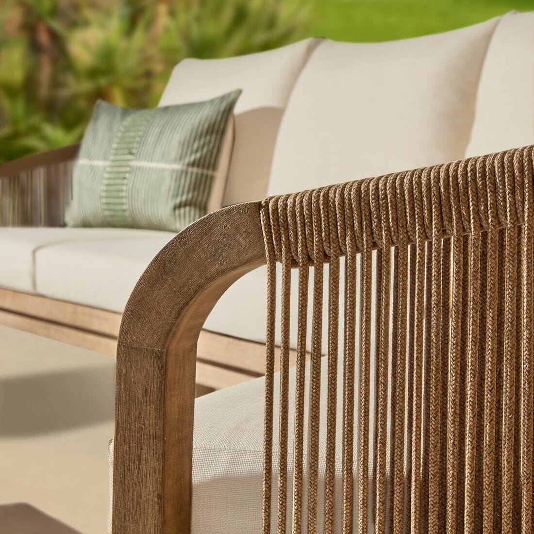 Shiro Wooden Garden Set with 3 Seater Sofa - 2 Shiro Armchairs & Coffee Table