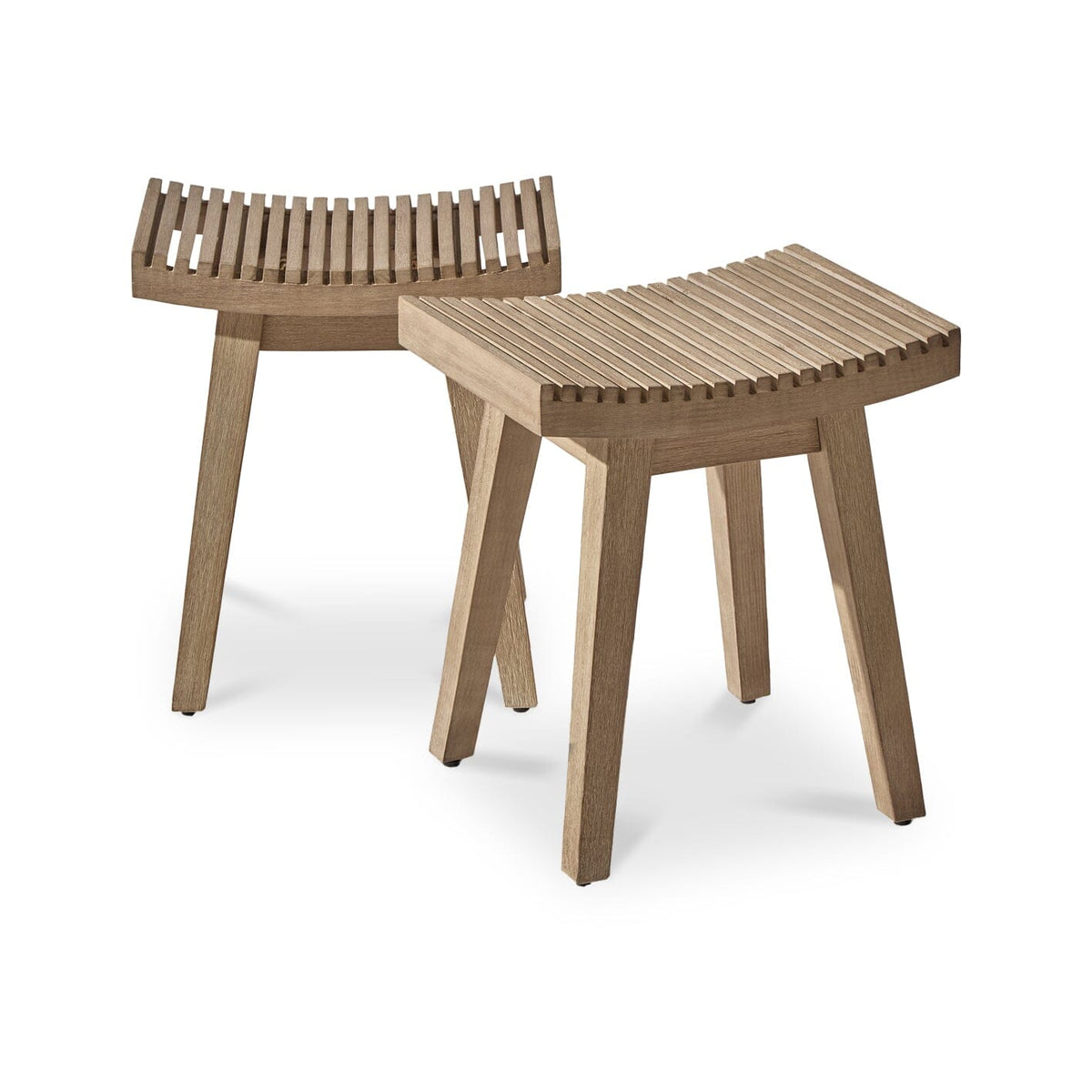 Shiro Wooden Garden Set with 3 Seater Sofa - 2 Shiro Armchairs - 2 Stools & Coffee Table