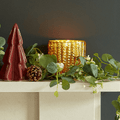 Outlet - Flivik 12cm Glass Tea Light Holder - Gold