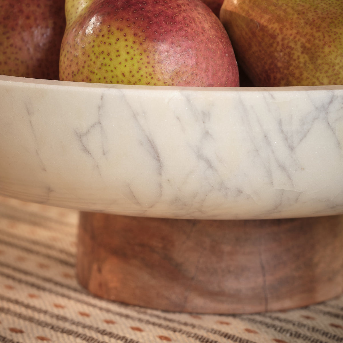 Spello 30cm Bowl - White Marble
