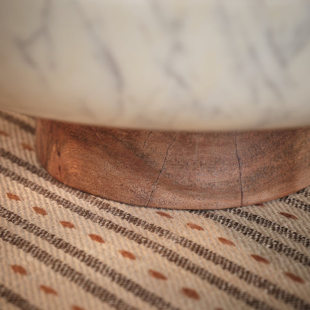 Spello 30cm Bowl - White Marble