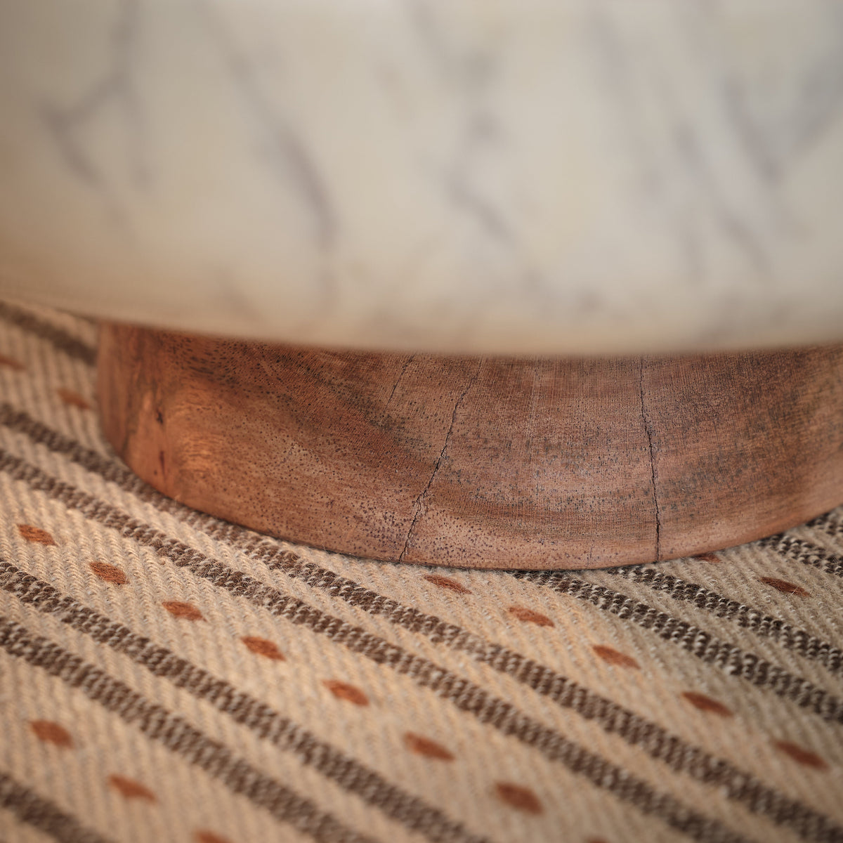 Spello 30cm Bowl - White Marble