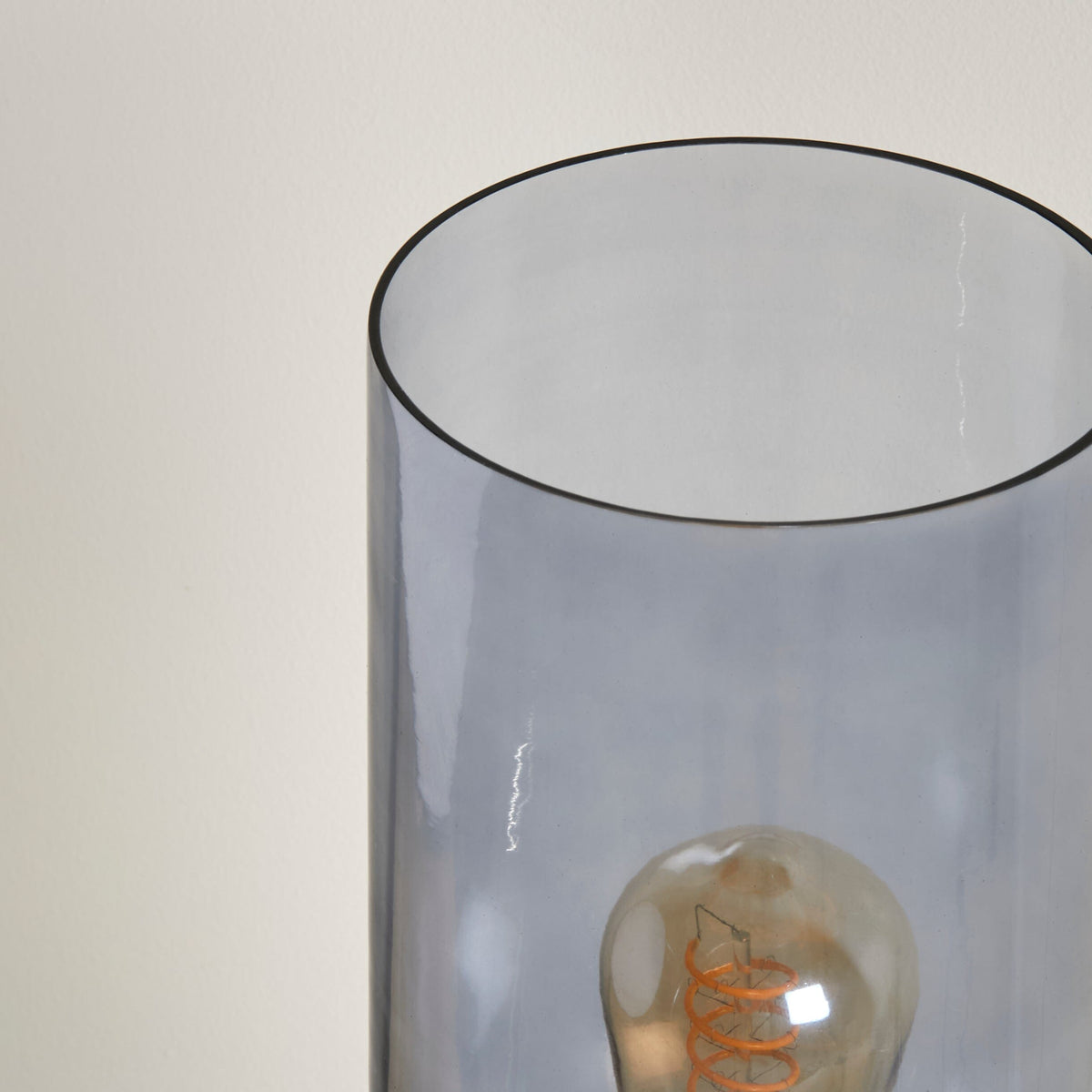 Sutton 50cm Lamp - Smoked Glass
