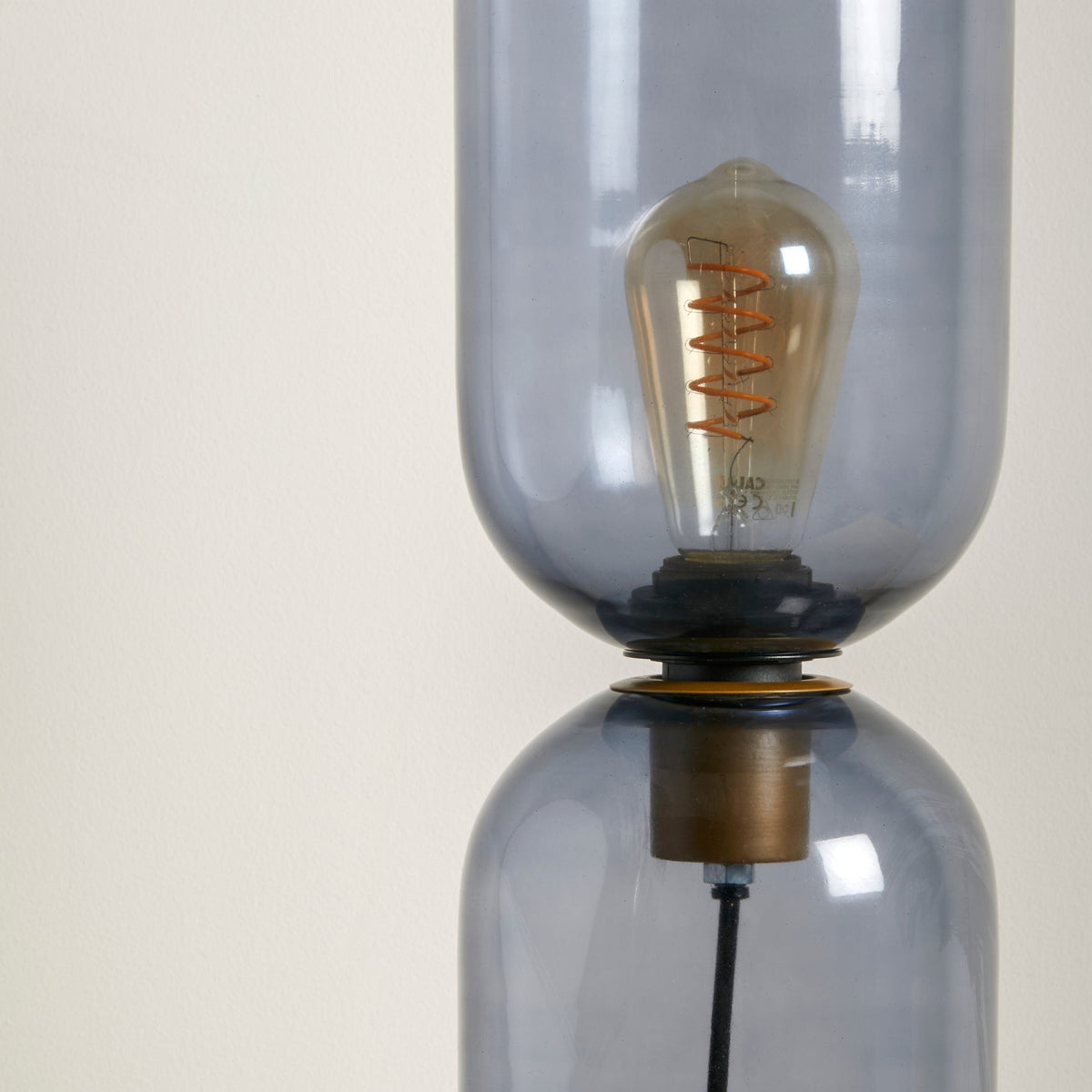 Sutton 50cm Lamp - Smoked Glass