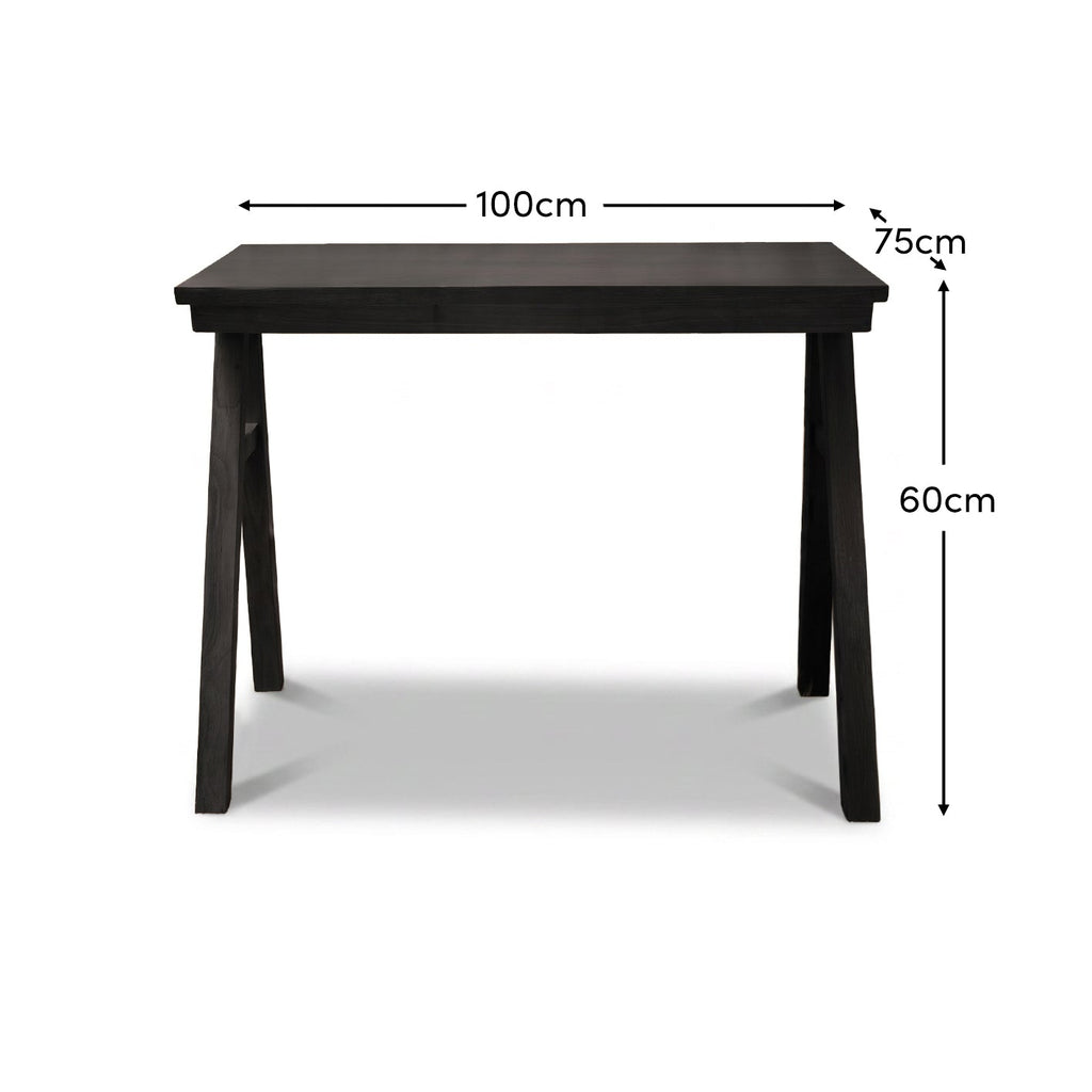 Sabina 100cm Rectangular Desk - Black Oak