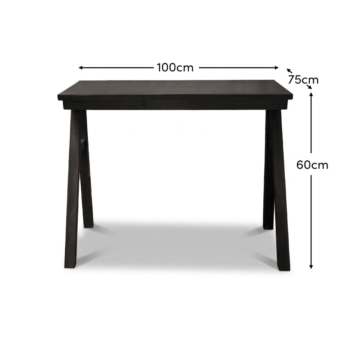 Sabina 100cm Rectangular Desk - Black Oak
