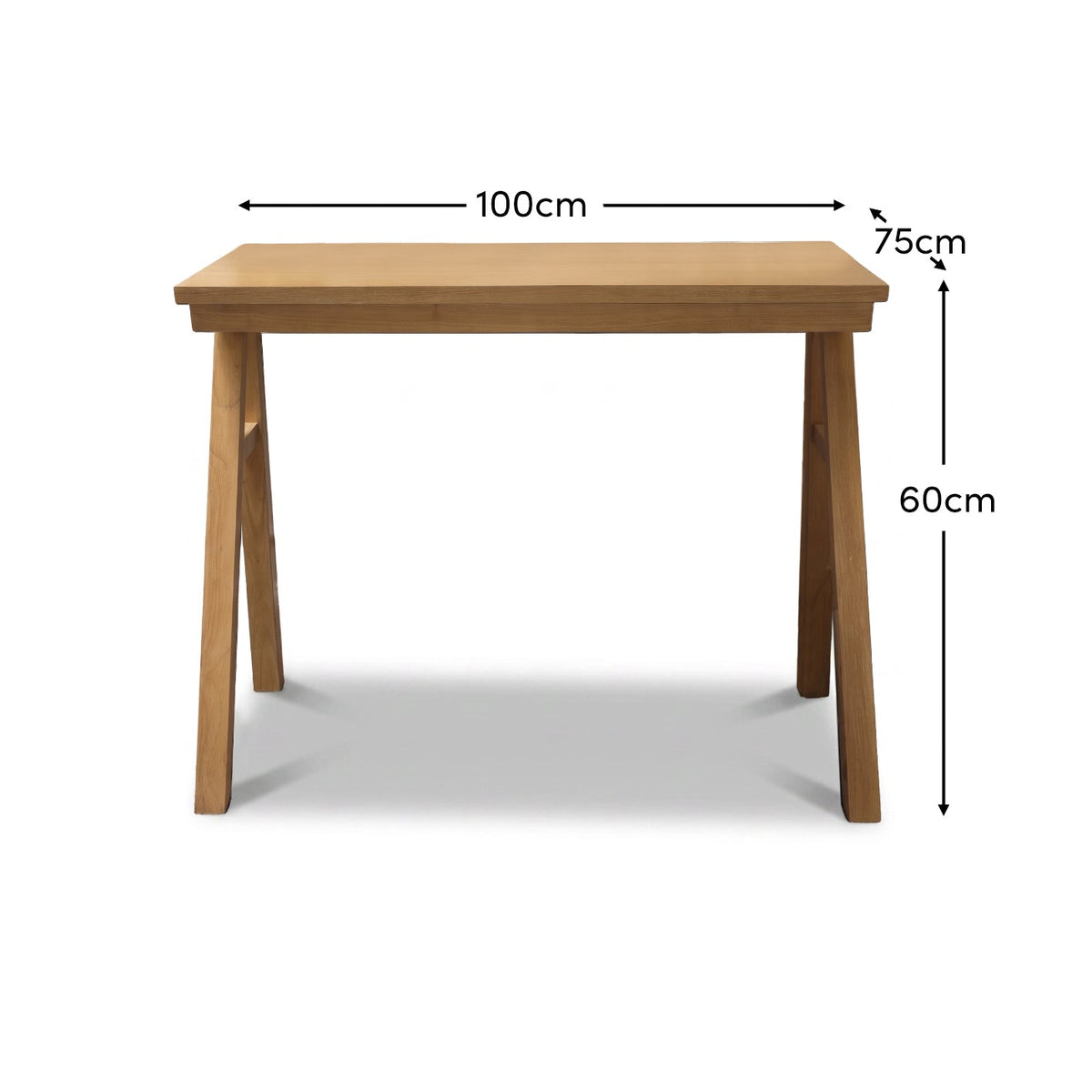 Sabina 100cm Rectangular Desk - Whitewash Oak