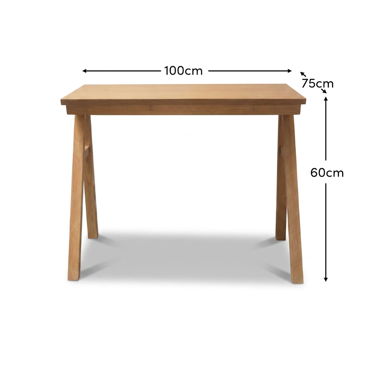 Sabina 100cm Rectangular Desk - Pale Oak