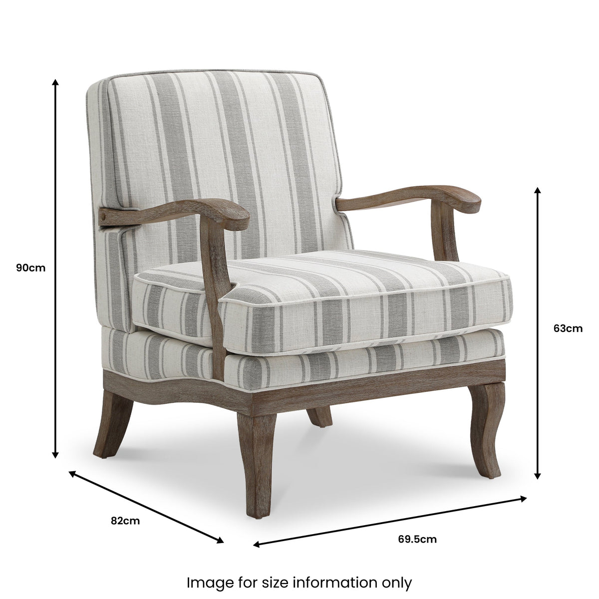 Sandringham Striped Linen Accent Chair