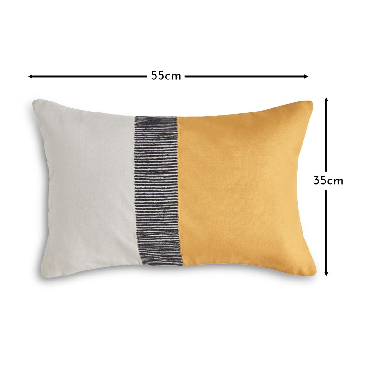 Selu 35x55cm Striped Cushion Cover - Yellow