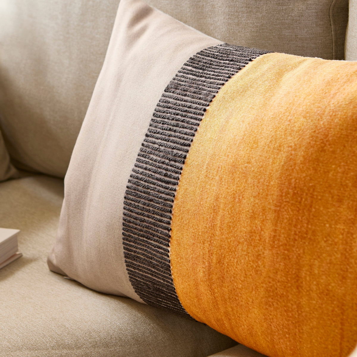 Selu 35x55cm Striped Cushion Cover - Yellow