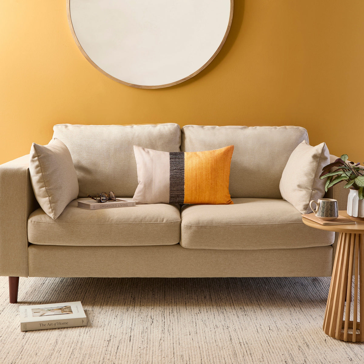 Selu 35x55cm Striped Cushion Cover - Yellow