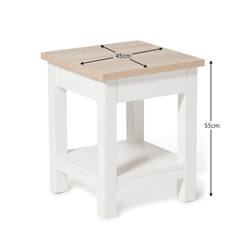 Bampton Alabaster White Side Table